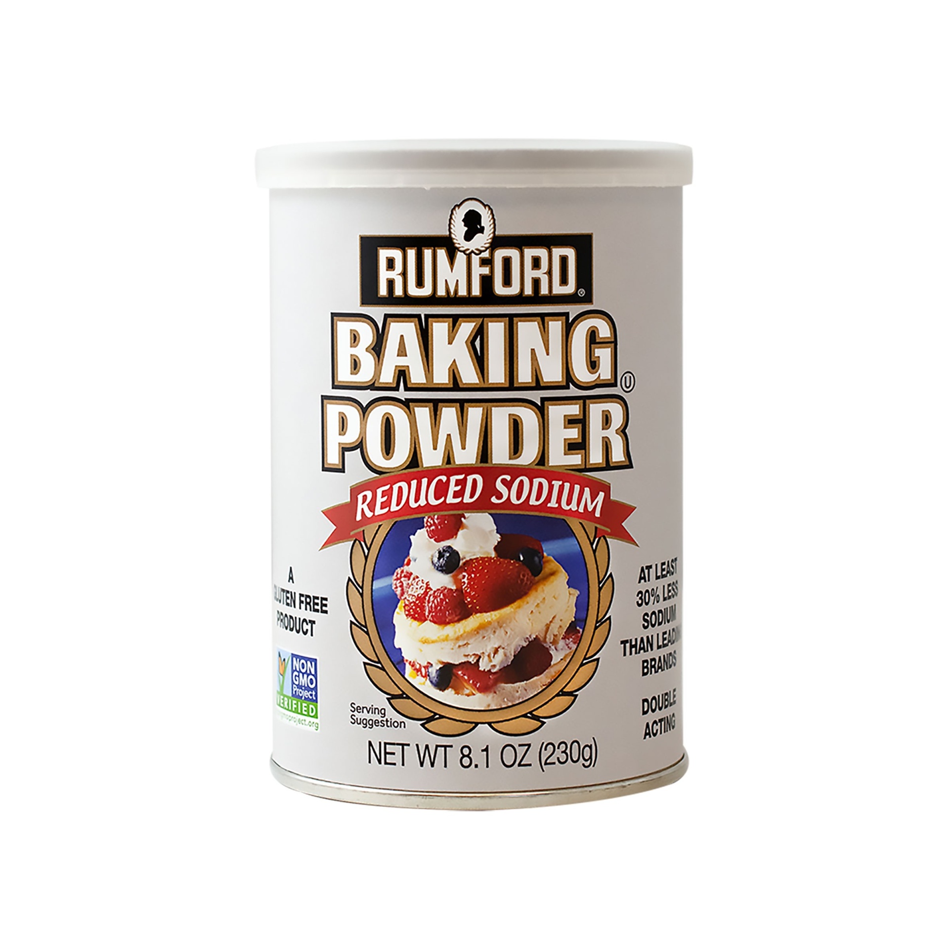 slide 1 of 4, Rumford Gluten Free Reduced Sodium Baking Powder, 8.1 oz