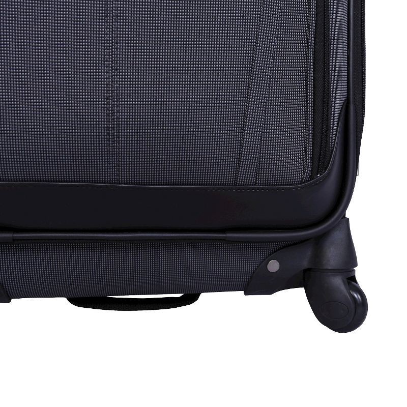 slide 4 of 4, Skyline Softside Large Checked Spinner Suitcase - Gray, 1 ct