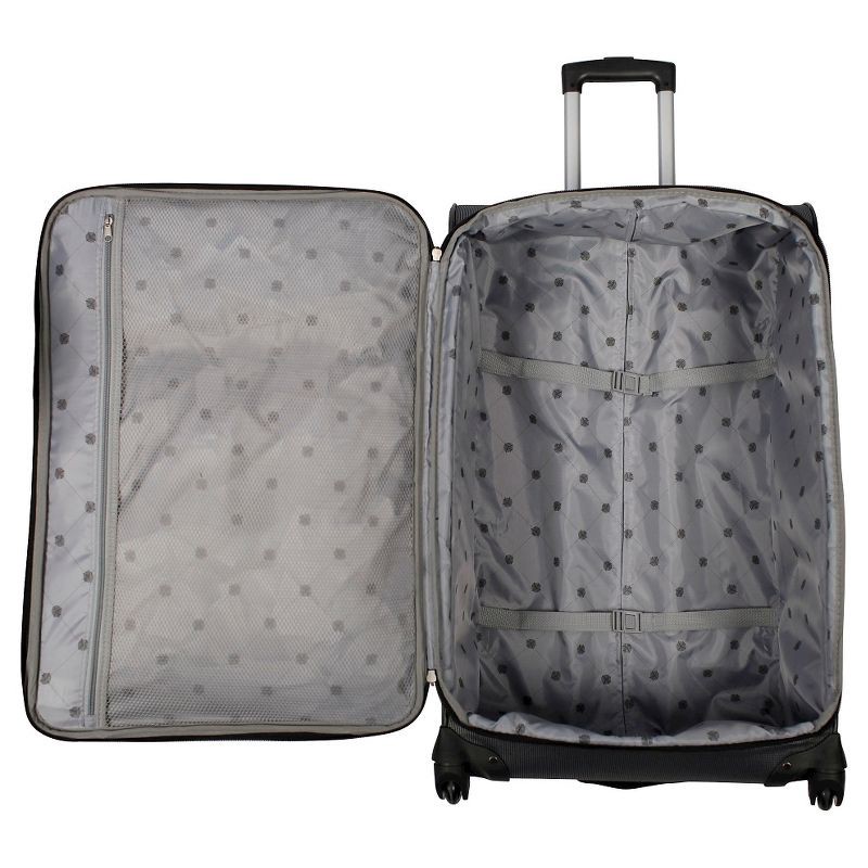 slide 2 of 4, Skyline Softside Large Checked Spinner Suitcase - Gray, 1 ct