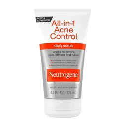 Neutrogena All-in-1 Acne Control Daily Face Scrub with Salicylic Acid for Acne-Prone Skin - 4.2 fl oz: Pore Cleansing Exfoliant, Paraben-Free