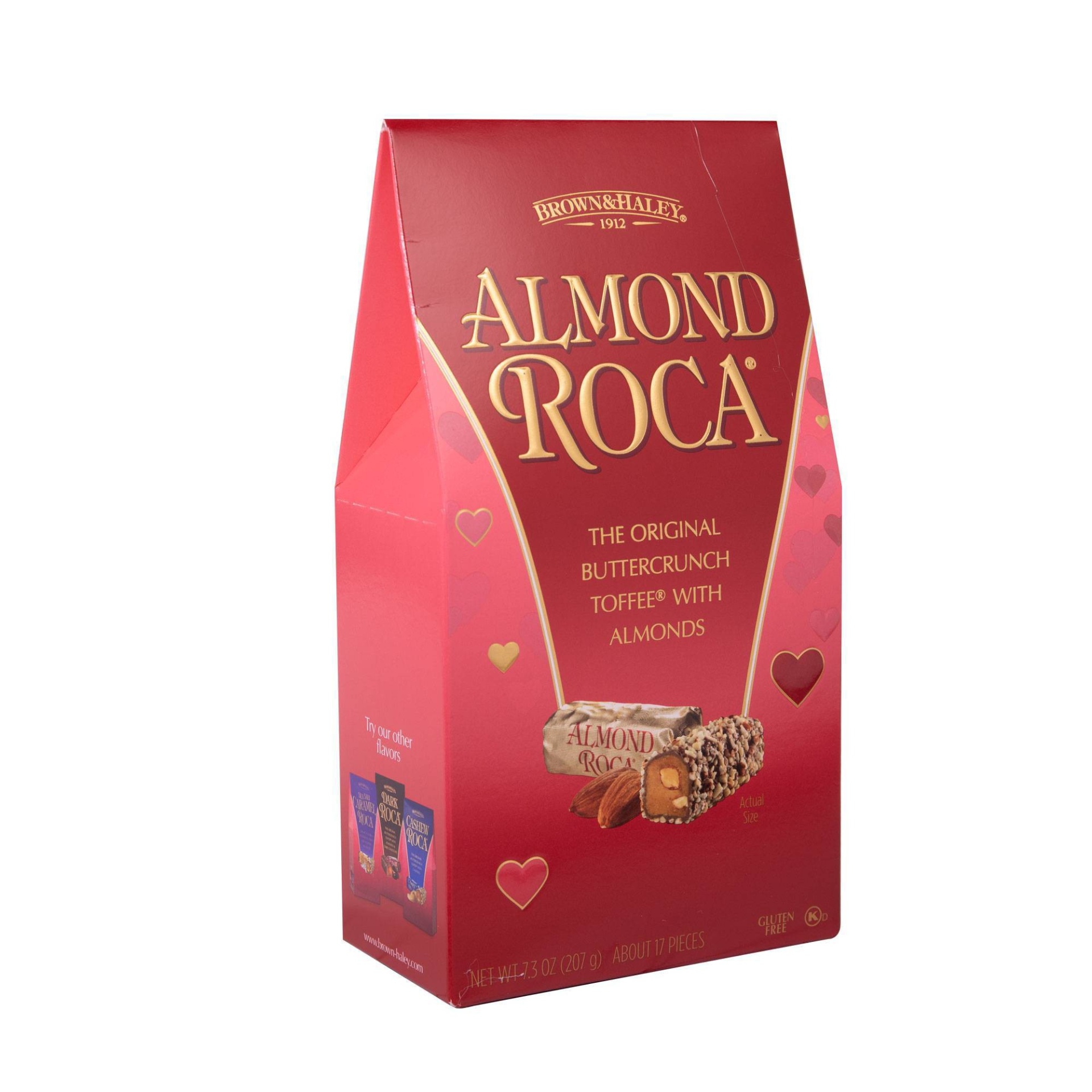 slide 1 of 5, Almond Roca Valentine's Day Buttercrunch Toffee with Almonds, 7.3 oz