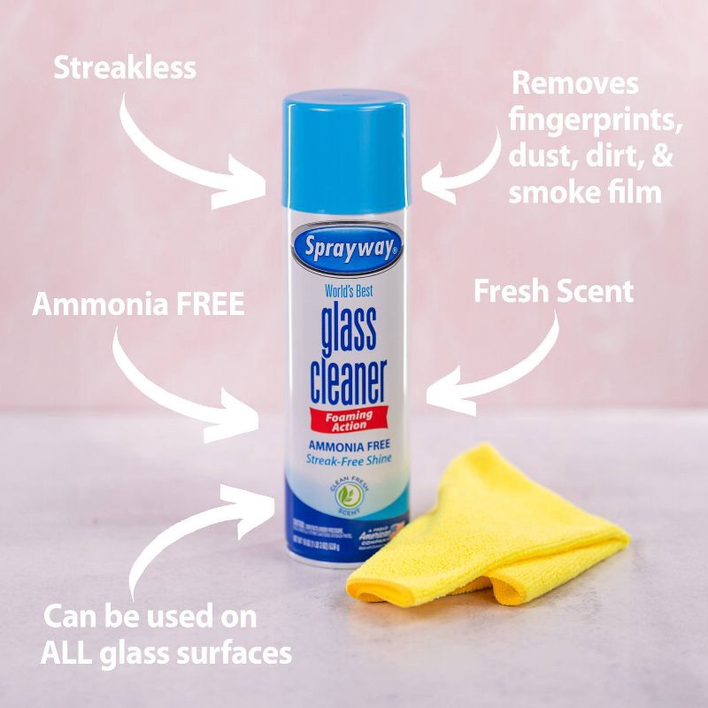 slide 6 of 9, Sprayway Glass Cleaner Ammonia Free Aerosol - 19oz, 19 oz