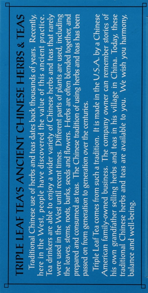 slide 3 of 5, Triple Leaf Tea Herbal Tea, Yang, Horny Goat Weed, Caffeine Free, Bags - 20 ct, 20 ct