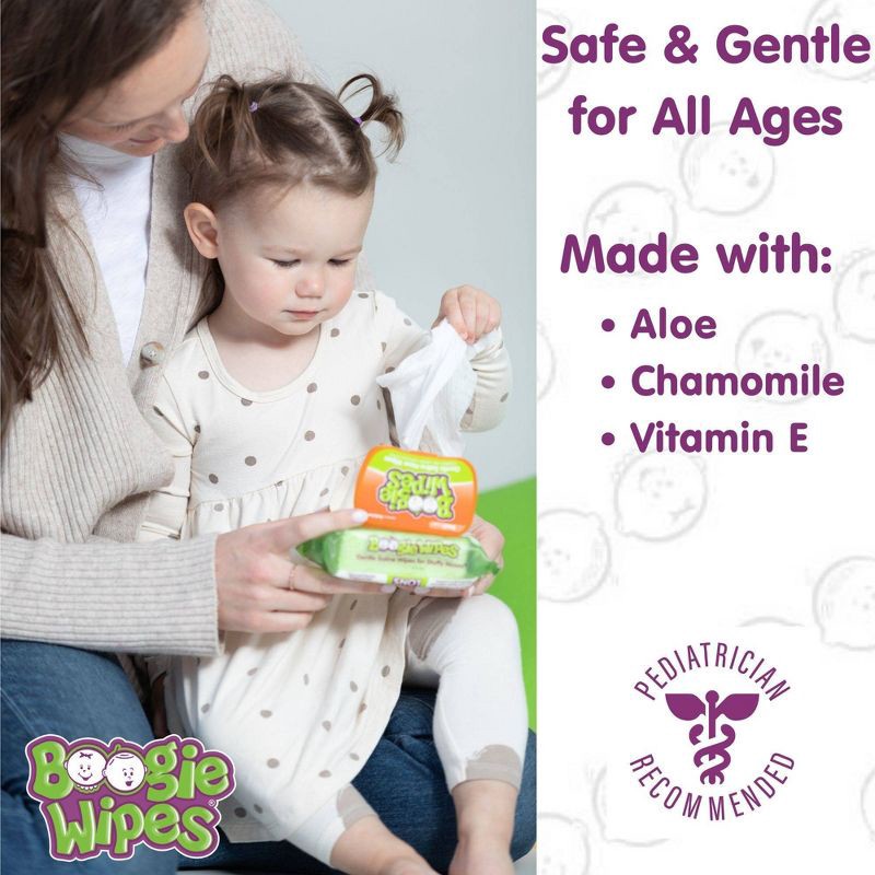 slide 4 of 9, Boogie Wipes Saline Nose Wipes Fresh Scent - 90ct, 90 ct