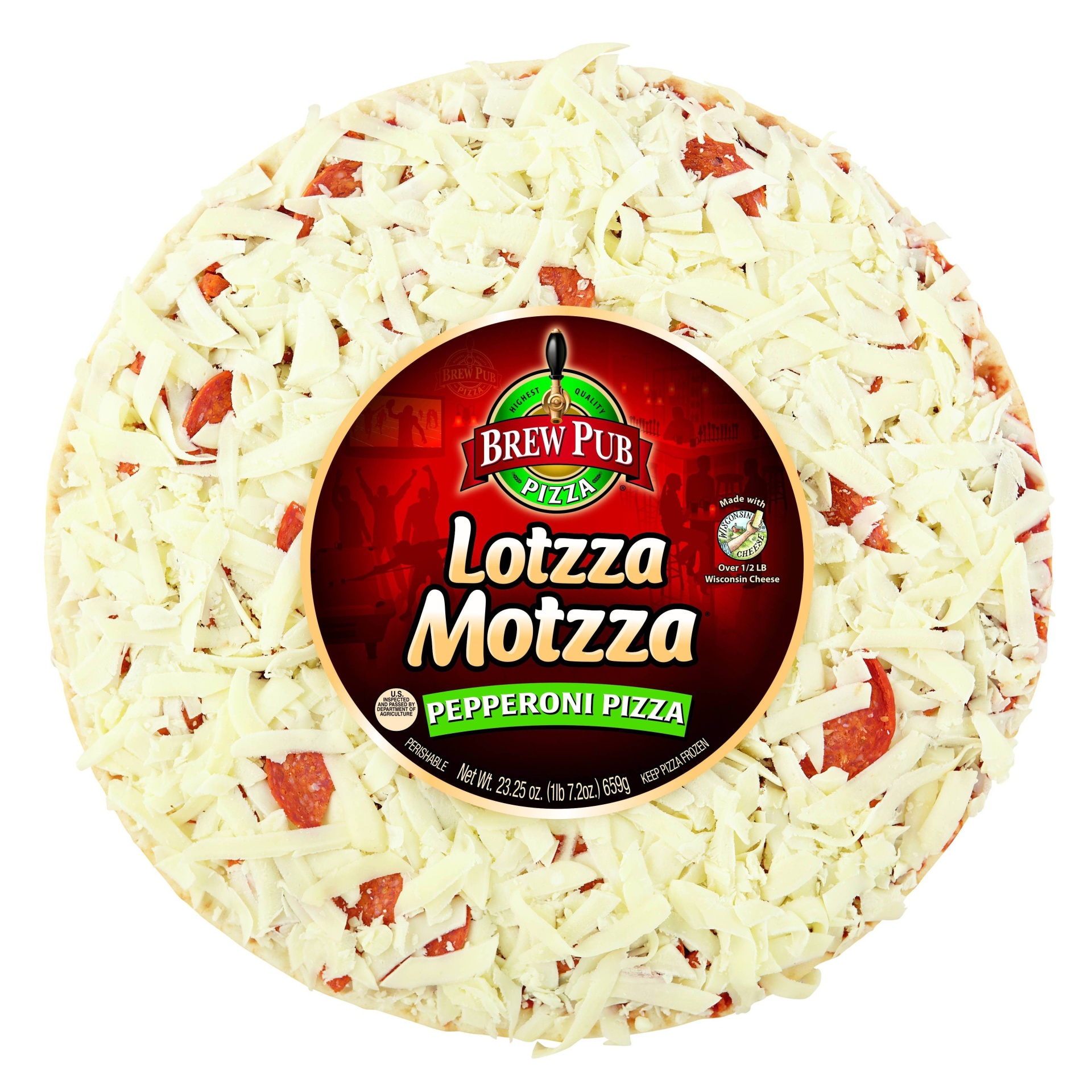 slide 1 of 3, Brew Pub Lotzza Motzza Pepperoni Frozen Pizza - 23.25oz, 23.25 oz