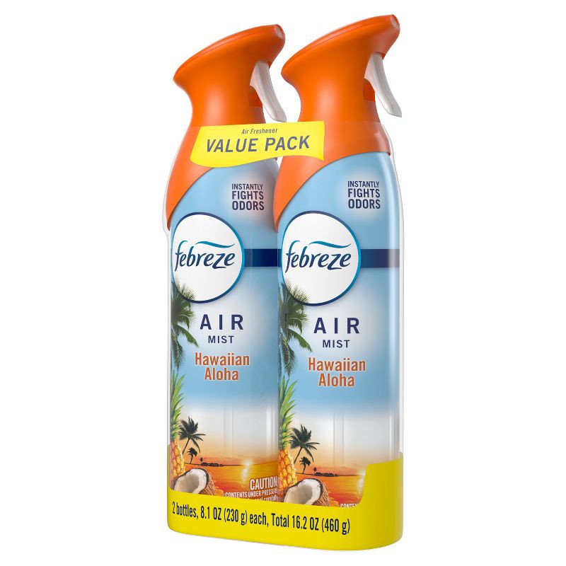 slide 12 of 12, Febreze Air Mist Odor-Fighting Air Freshener - Hawaiian Aloha - 8.1oz/2pk, 8.1 oz, 2 ct