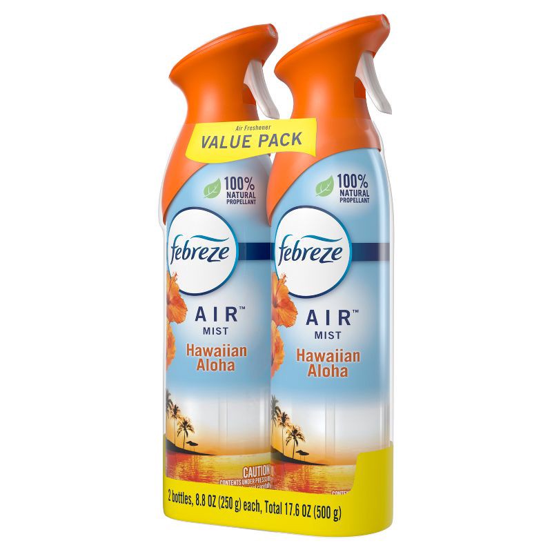 slide 9 of 10, Febreze Odor-Fighting Air Freshener - Hawaiian Aloha - 8.8oz/2pk, 2 ct; 8.8 oz