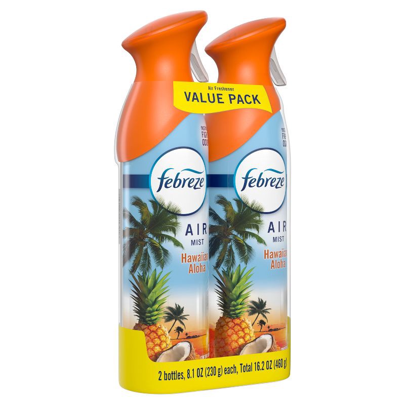 slide 11 of 12, Febreze Air Mist Odor-Fighting Air Freshener - Hawaiian Aloha - 8.1oz/2pk, 8.1 oz, 2 ct