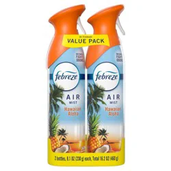 Febreze Air Mist Odor-Fighting Air Freshener - Hawaiian Aloha - 8.1oz/2pk