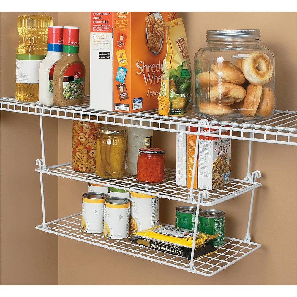 slide 5 of 5, ClosetMaid 21" Stack or Hang Wire Shelf White, 1 ct