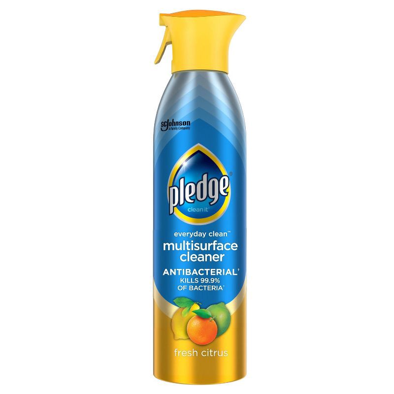 slide 1 of 9, Pledge Fresh Citrus Multisurface Cleaner Anti-Bacterial Aerosol - 9.7oz, 9.7 oz