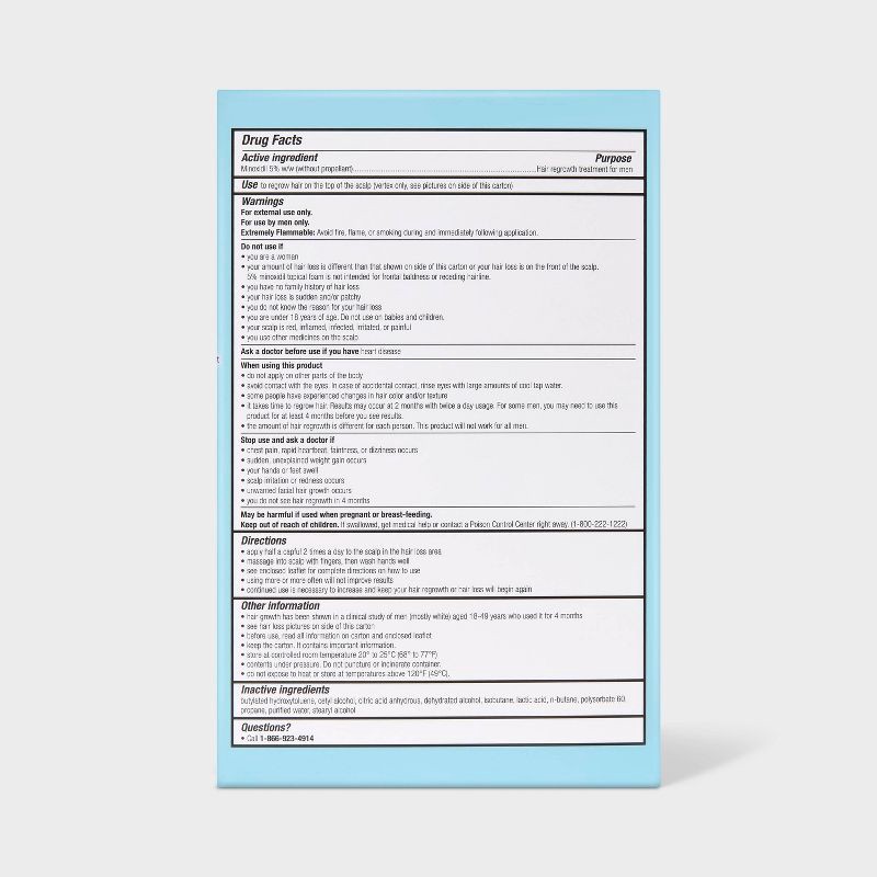 slide 3 of 5, Foam Hair Regrowth Treatment For Men - 2.11oz/3ct - up&up™, 2.11 oz, 3 ct