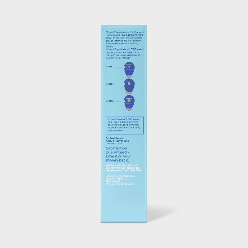 slide 4 of 5, Foam Hair Regrowth Treatment For Men - 2.11oz/3ct - up&up™, 2.11 oz, 3 ct