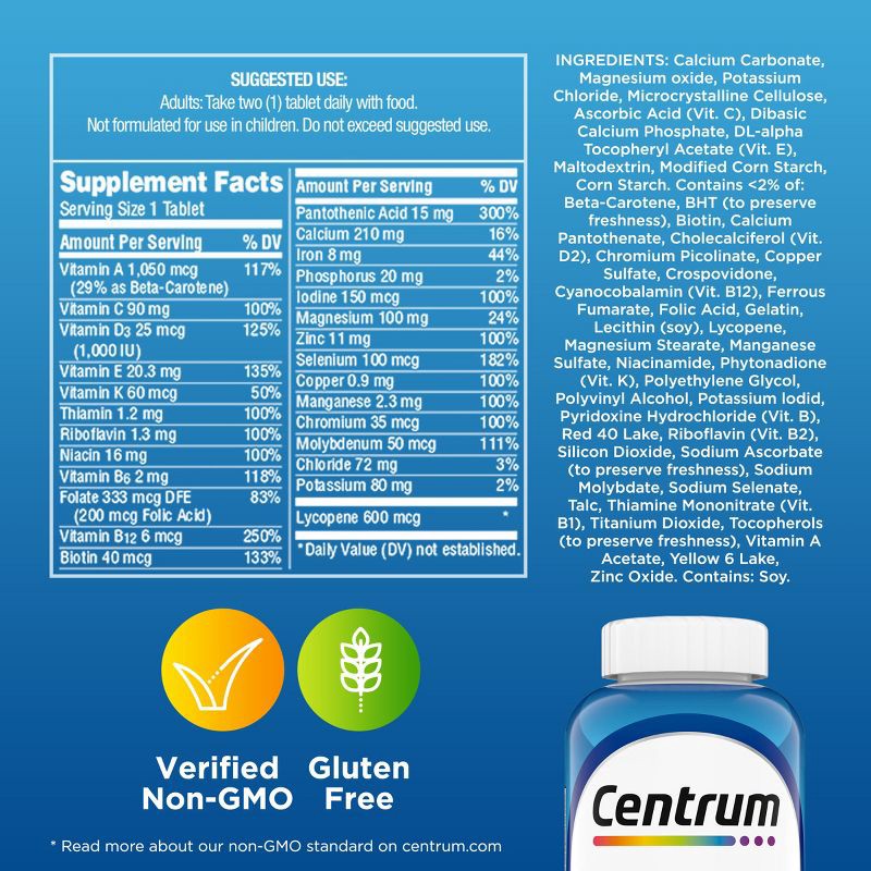 slide 12 of 12, Centrum Men Multivitamin / Multimineral Dietary Supplement Tablets - 120ct, 120 ct