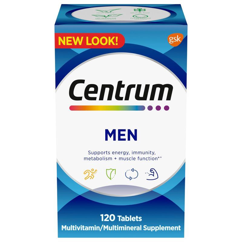 slide 1 of 12, Centrum Men Multivitamin / Multimineral Dietary Supplement Tablets - 120ct, 120 ct