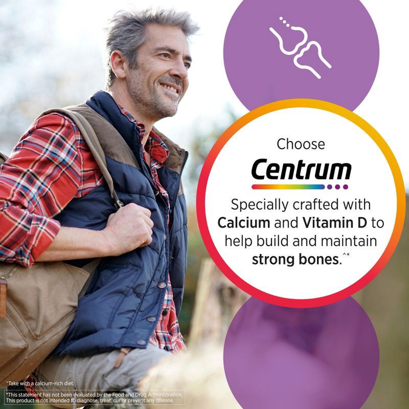 slide 5 of 5, Centrum Silver Men 50+ Multivitamin/Multimineral Supplement Tablets - 100ct, 100 ct