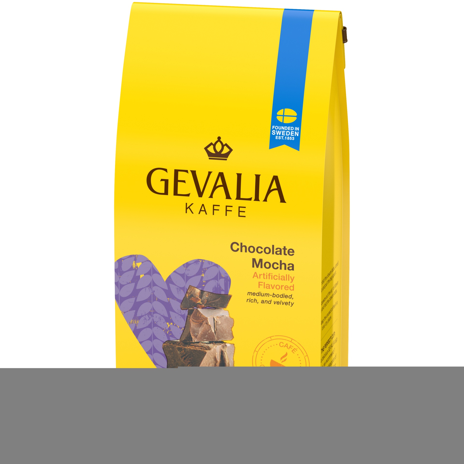 slide 4 of 6, Gevalia Chocolate Mocha Flavored Light Roast Ground Coffee, 12 oz