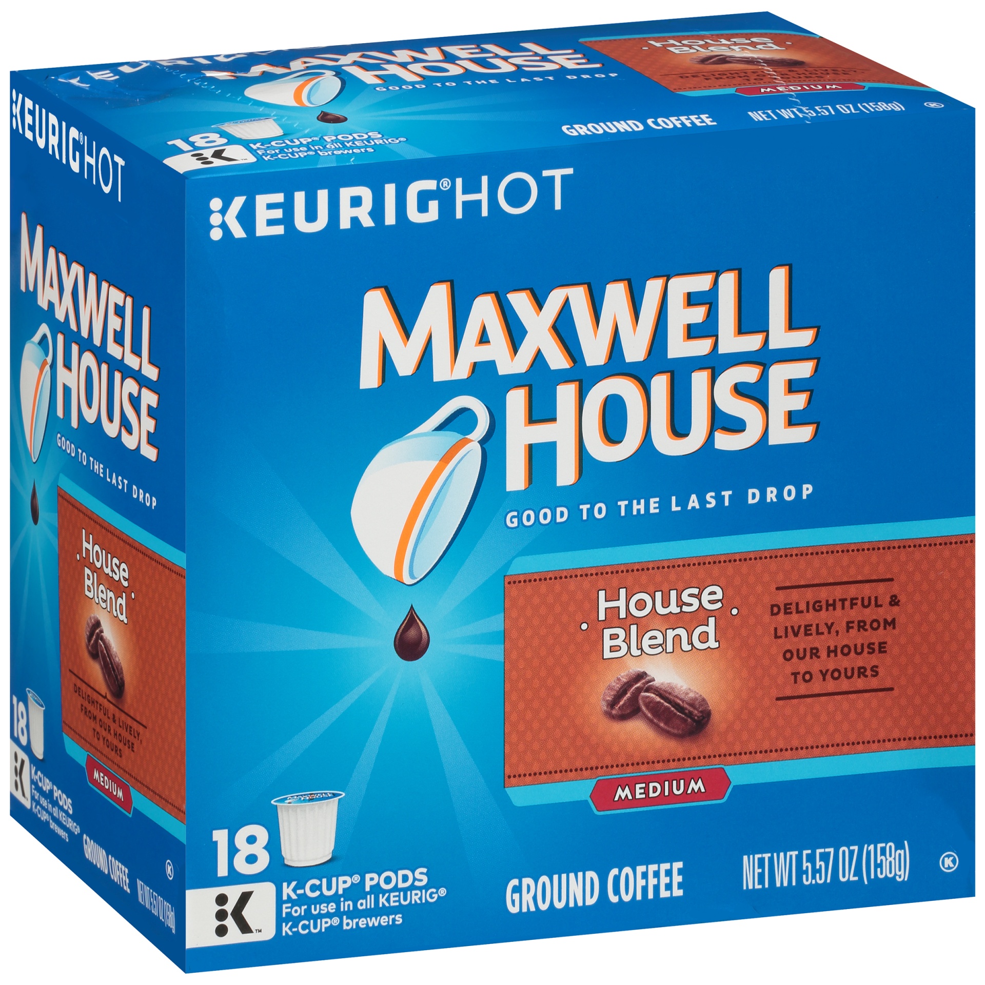 slide 3 of 6, Maxwell House Caf Collection House Blend Medium Roast Coffee Cup Pods, 18 ct