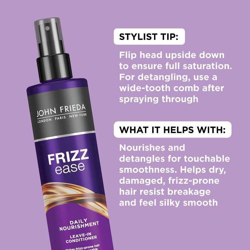 slide 3 of 5, John Frieda Frizz Ease Daily Nourishment Leave-In Conditioner Spray for Frizz-Prone Hair - 8 fl oz, 8 fl oz