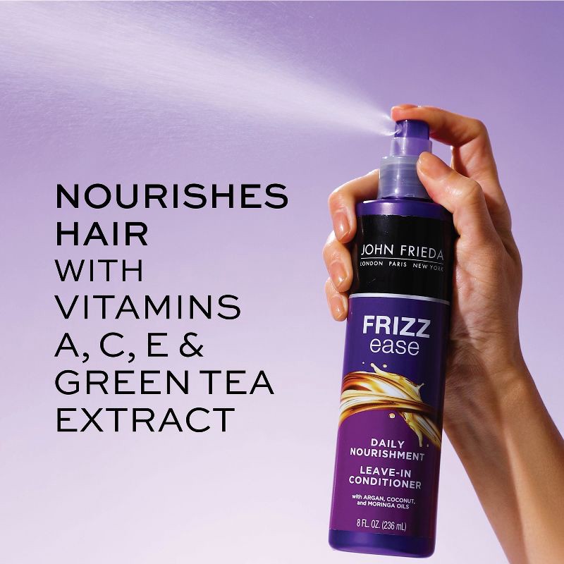 slide 5 of 5, John Frieda Frizz Ease Daily Nourishment Leave-In Conditioner Spray for Frizz-Prone Hair - 8 fl oz, 8 fl oz