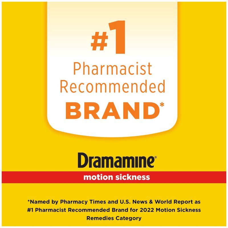 slide 5 of 6, Dramamine Original Formula Motion Sickness Relief Tablets for Nausea, Dizziness & Vomiting - 36ct, 36 ct