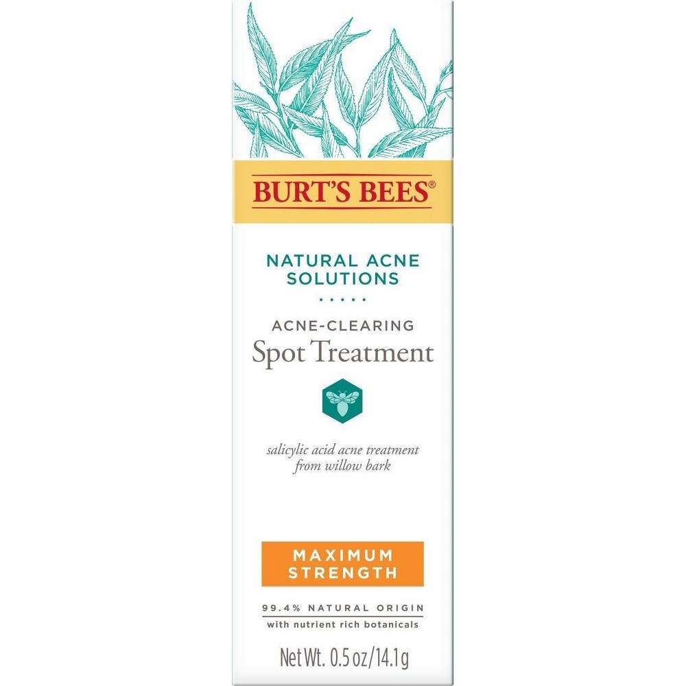 slide 5 of 11, Burt's Bees Natural Acne Solutions Maximum Strength Spot Treatment Cream, 0.5 oz