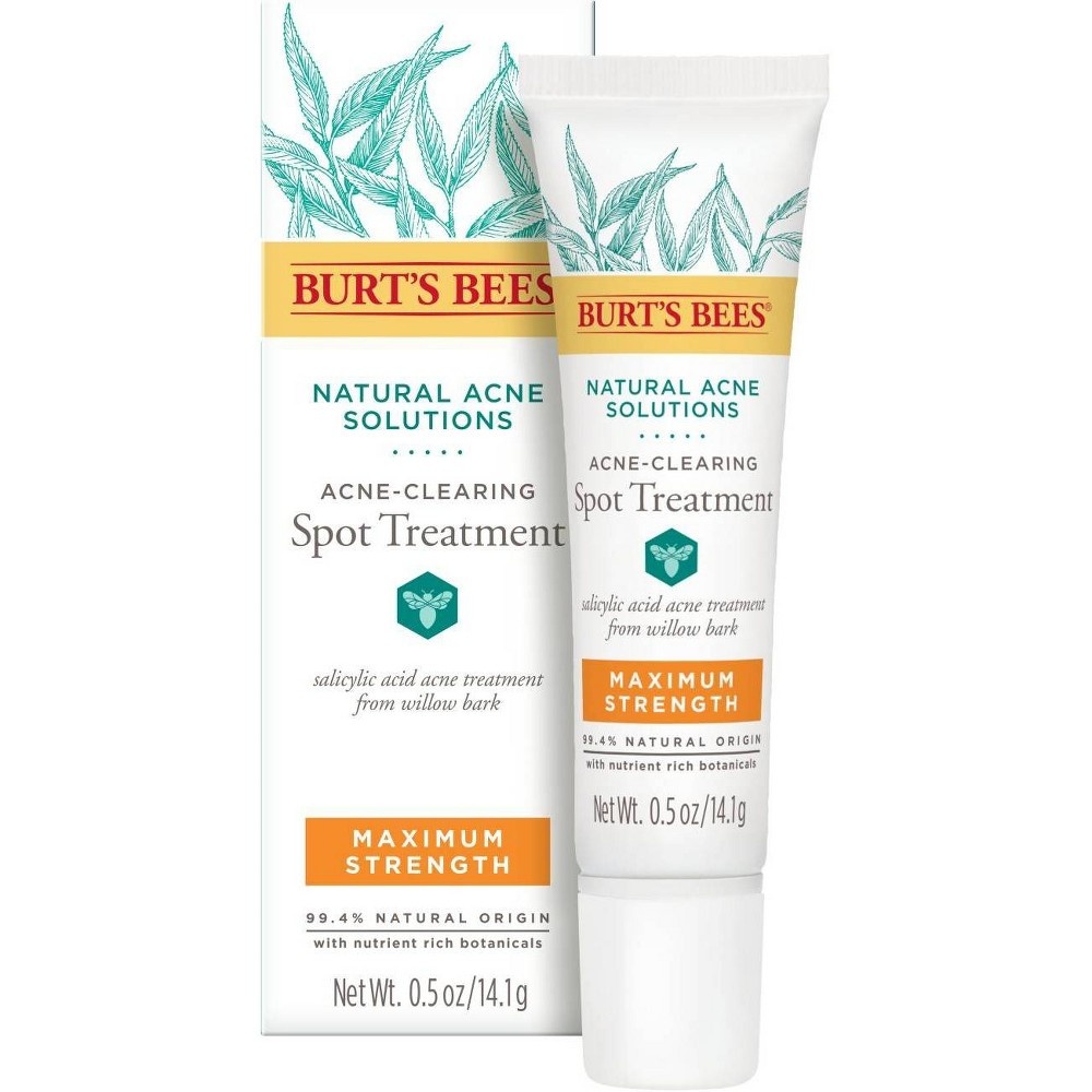 slide 7 of 11, Burt's Bees Natural Acne Solutions Maximum Strength Spot Treatment Cream, 0.5 oz