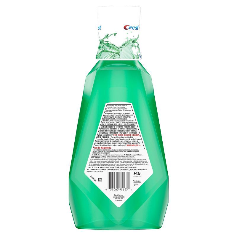 slide 9 of 9, Crest Scope Outlast Mouthwash - 1L, 1 liter