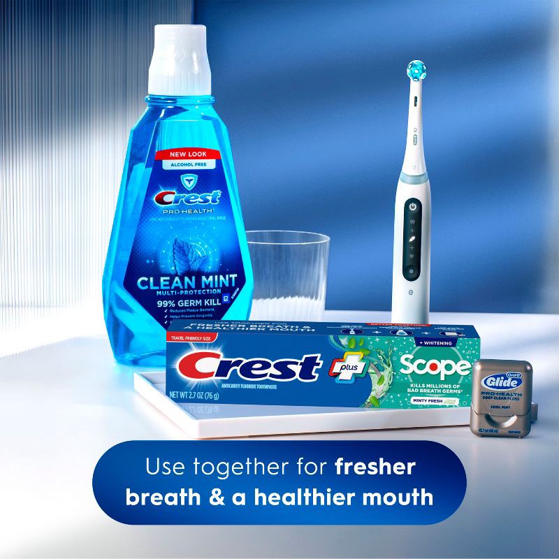 slide 10 of 11, Crest + Scope Complete Whitening Toothpaste Minty Fresh - Trial Size - 2.7oz, 2.7 oz