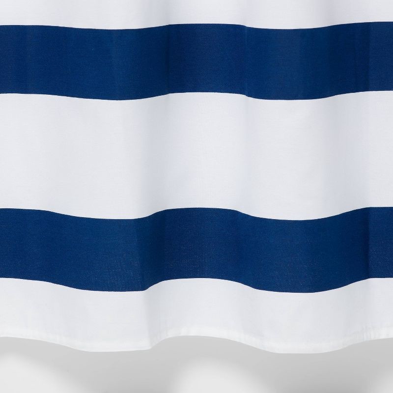 slide 5 of 5, Rugby Stripe Shower Curtain White/Blue Cool - Room Essentials, 1 ct