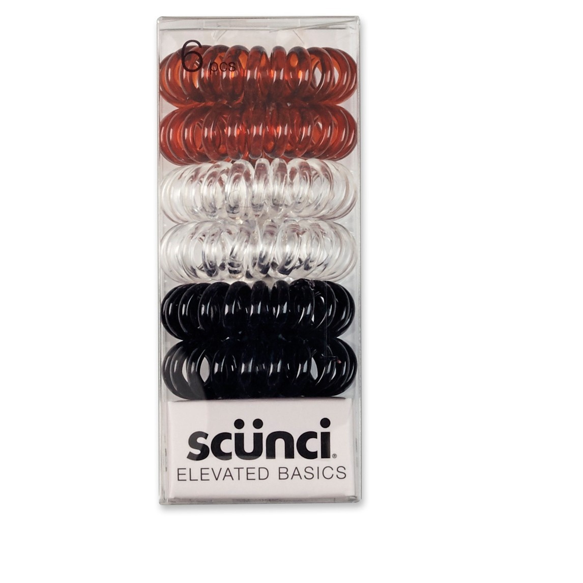 slide 1 of 3, scunci 3 Classic Color Spiral Twisters - 6pk, 6 ct