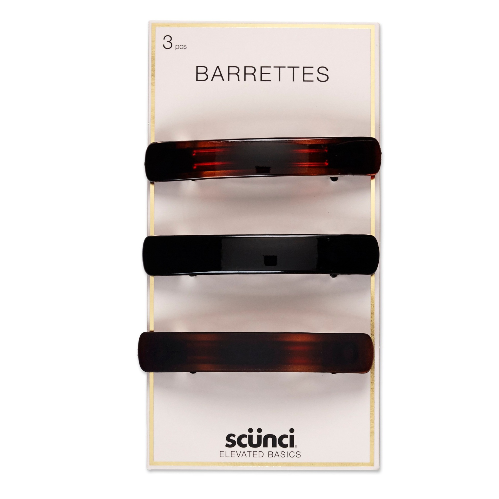 slide 1 of 2, scünci Barrettes- 9 cm, 3 ct