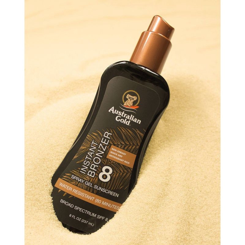 slide 6 of 7, Australian Gold Sunscreen Spray Gel with Instant Bronzer - SPF8 - 8oz, 8 ct; 8 oz