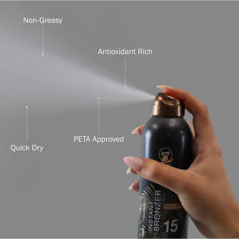 slide 3 of 8, Australian Gold Continuous Spray Sunscreen With Instant Bronzer - SPF 15 - 6 fl oz, 15 ct; 6 fl oz