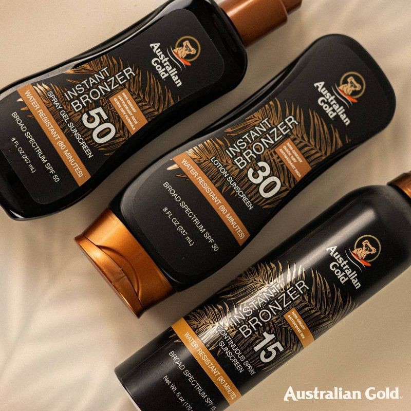 slide 6 of 7, Australian Gold Continuous Spray Sunscreen With Instant Bronzer - SPF 15 - 6 fl oz, 5 ct; 6 fl oz