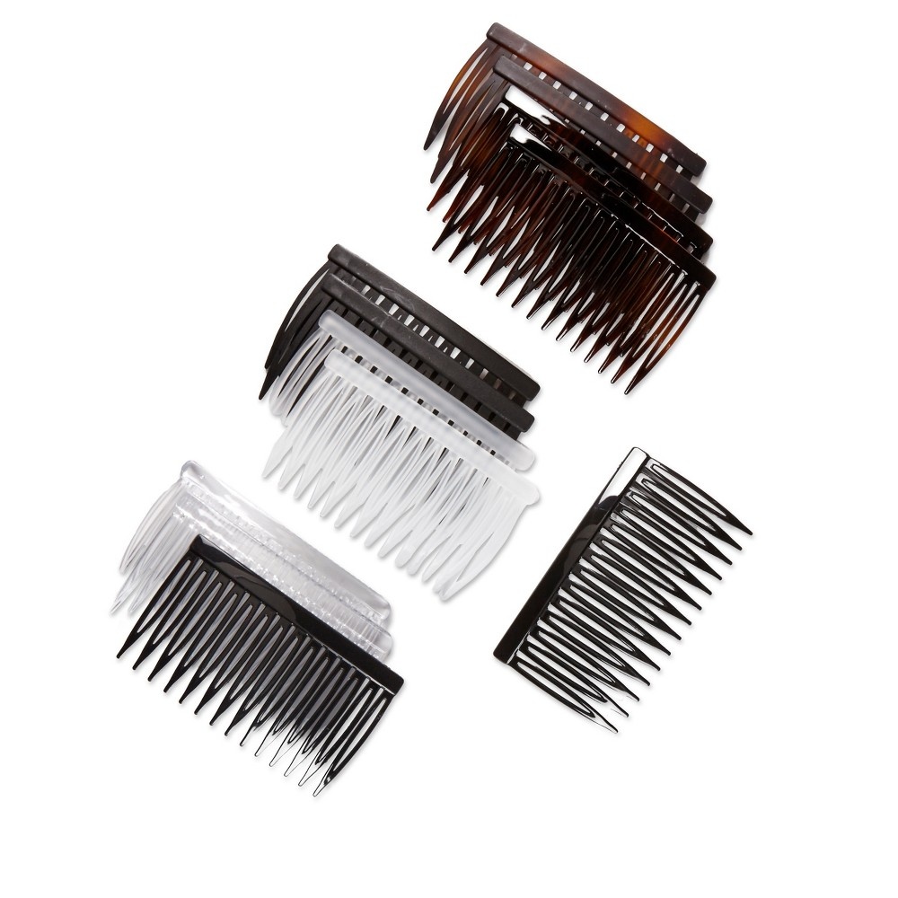 slide 3 of 3, scunci 7cm Plastic Side Combs, 12 ct