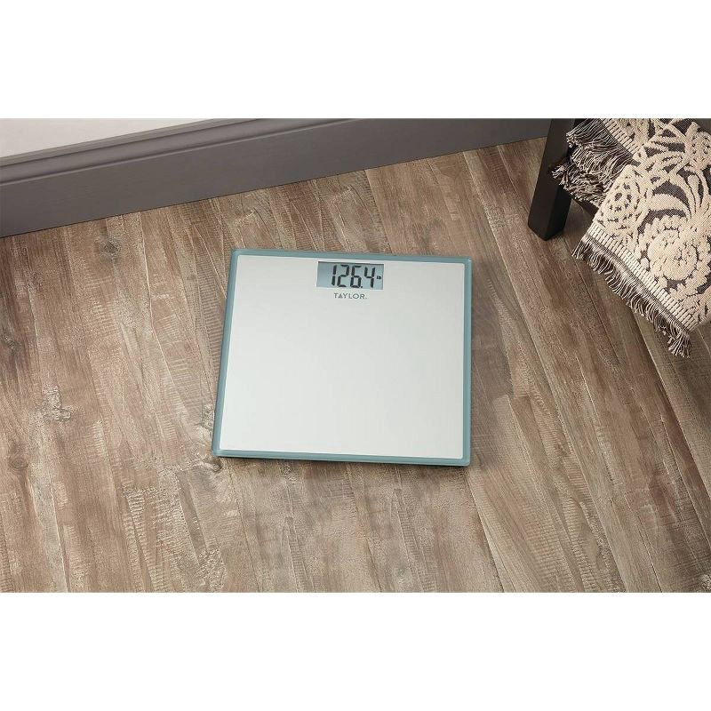 slide 12 of 13, Digital Glass Bathroom Scale Gray/Silver - Taylor, 1 ct