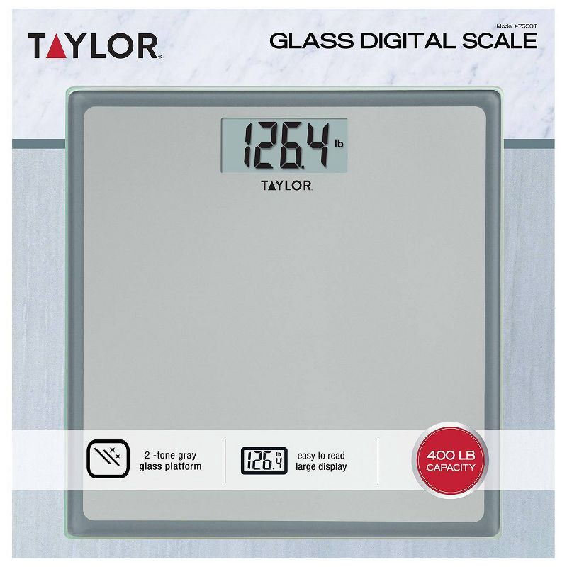 Taylor Digital 400 lb Capacity Bathroom Scale Glass