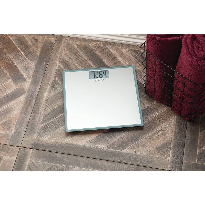 Digital Glass Bathroom Scale Gray/Silver - Taylor