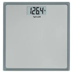 Digital Glass Bathroom Scale Gray/Silver - Taylor