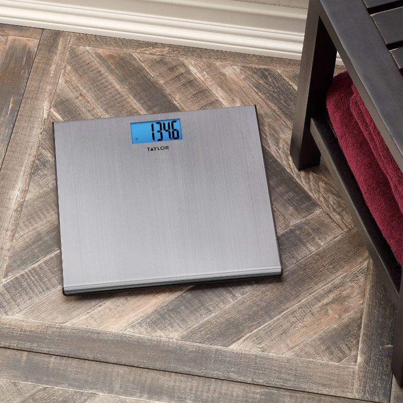 slide 9 of 12, Digital Thin Stainless Steel Bathroom Scale - Taylor, 1 ct