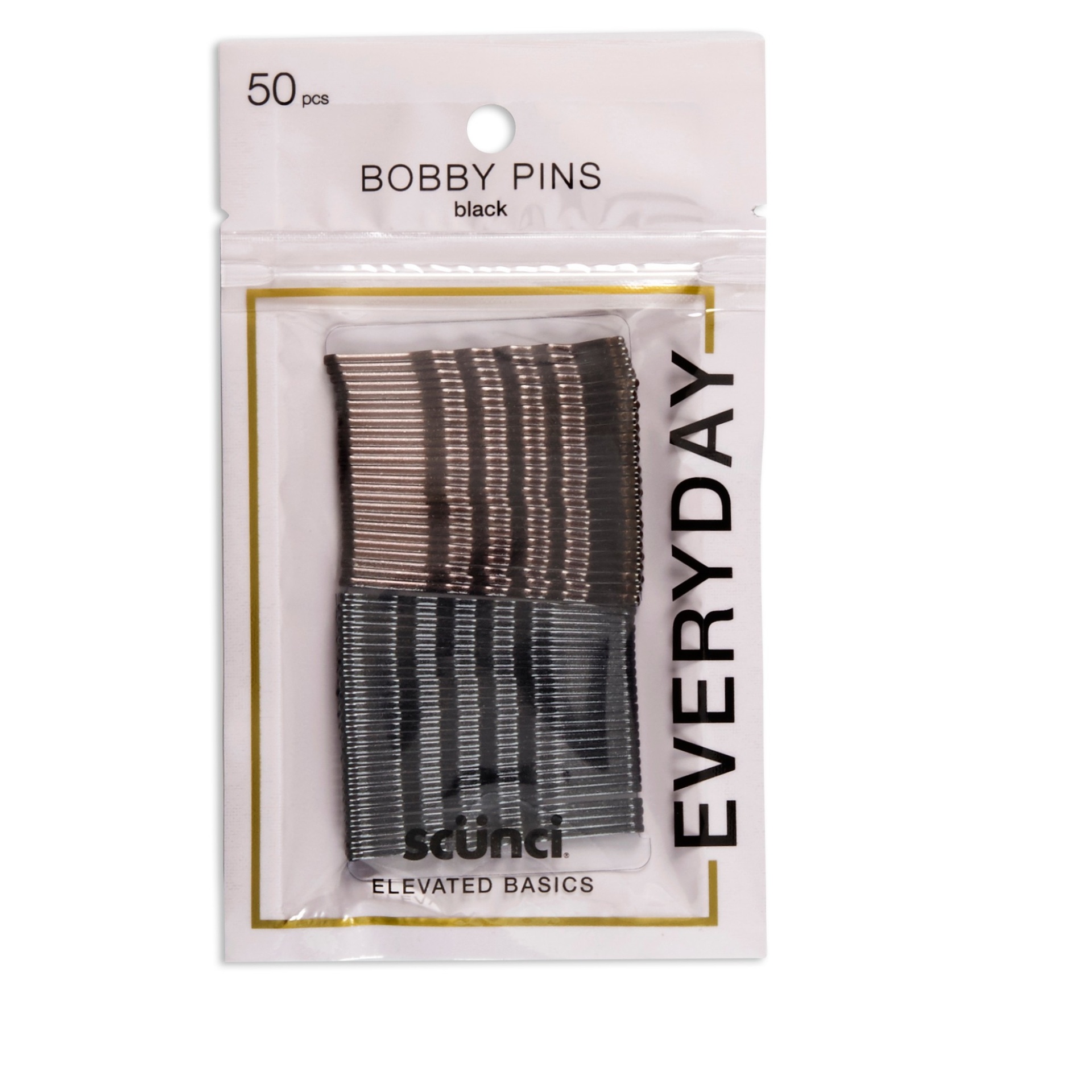 slide 1 of 3, scunci Bobby Pins - Black - 50ct, 50 ct