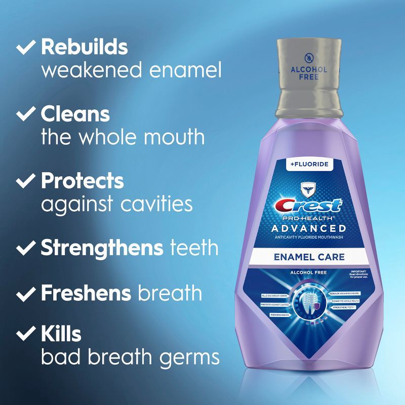 slide 3 of 10, Crest Pro-Health Advanced Mouthwash, Alcohol Free, Enamel Care - 1 L, 1 liter