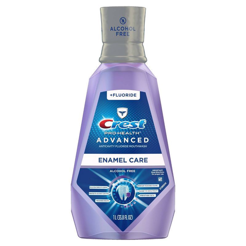 slide 2 of 10, Crest Pro-Health Advanced Mouthwash, Alcohol Free, Enamel Care - 1 L, 1 liter