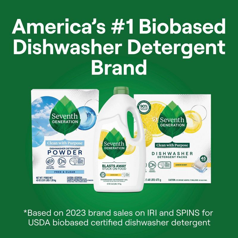 slide 7 of 8, Seventh Generation Lemon Natural Dishwasher Detergent Gel - 70oz, 70 oz