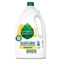 Seventh Generation Lemon Dishwasher Detergent Gel - 70oz: Contains Naturally Derived Ingredients, Dye-Free