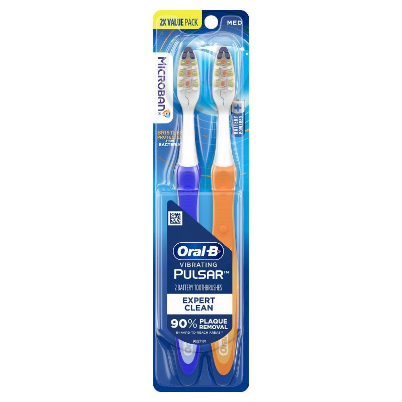 slide 1 of 10, Oral-B Pro-Health Pulsar Battery Powered Medium Bristles Toothbrush - 2ct, 2 ct