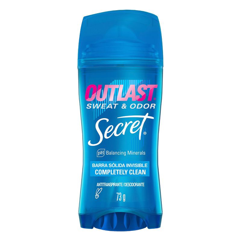 slide 1 of 11, Secret Outlast Invisible Solid Antiperspirant & Deodorant for Women - Completely Clean Scent - 2.6oz: Paraben-Free Formula, 2.6 oz