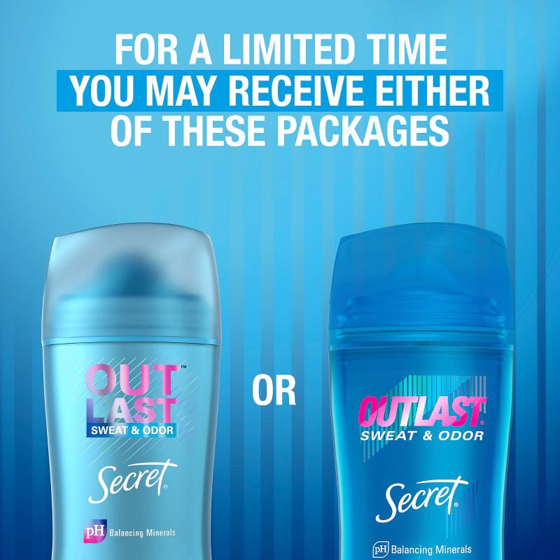 slide 10 of 11, Secret Outlast Invisible Solid Antiperspirant & Deodorant for Women - Completely Clean Scent - 2.6oz, 2.6 oz