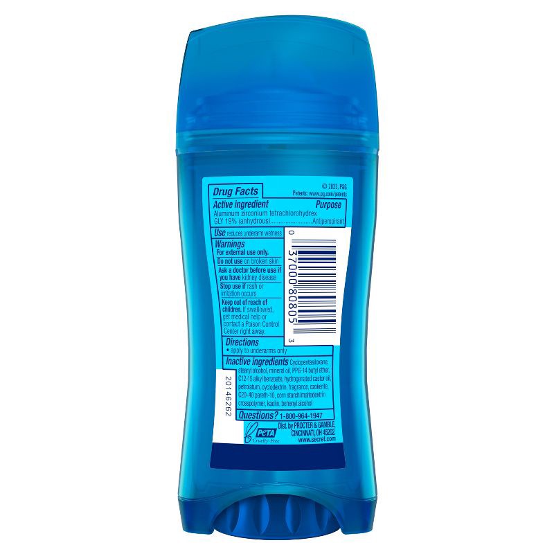 slide 11 of 11, Secret Outlast Invisible Solid Antiperspirant & Deodorant for Women - Completely Clean Scent - 2.6oz, 2.6 oz